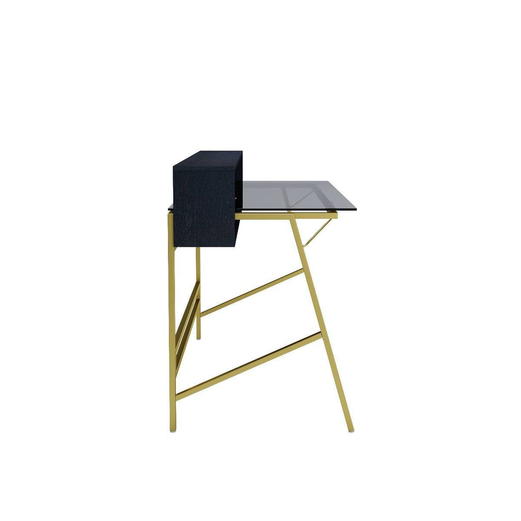 Morgan Desk in black and gold by Alphason - Price Crash Furniture