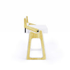 Palmer Sit or Stand Adjustable Laptop Desk in Gloss White and Oak by Alphason - Price Crash Furniture