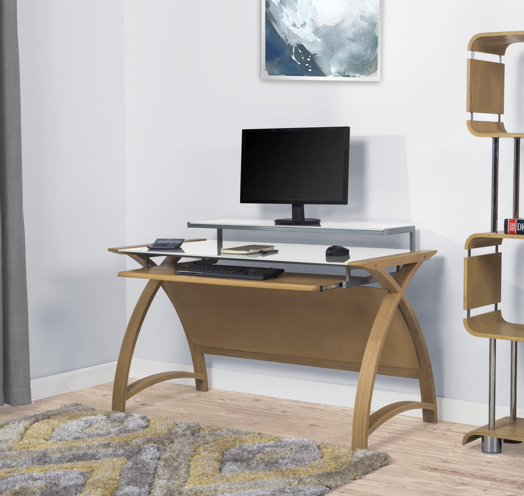 PC201 Helsinki 1300mm Desk in Oak by Jual - Price Crash Furniture