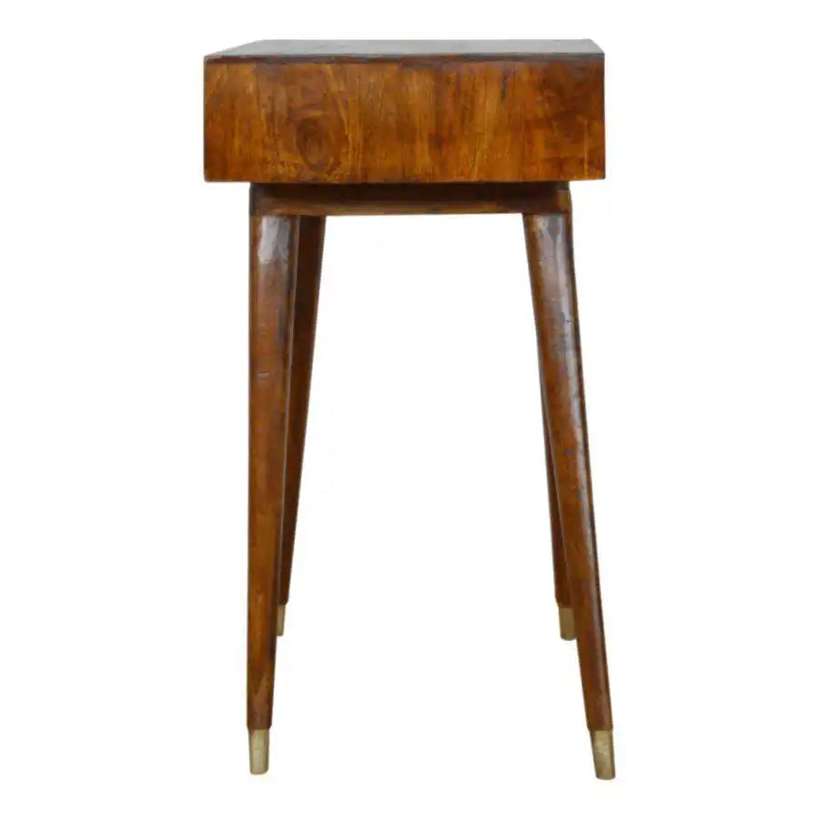 Sunrise Writing Laptop Desk in Gold & Chestnut Finish - Price Crash Furniture