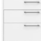 Prima Bookcase 2 Shelves, 2 Drawers + 2 File Drawers in White - Price Crash Furniture