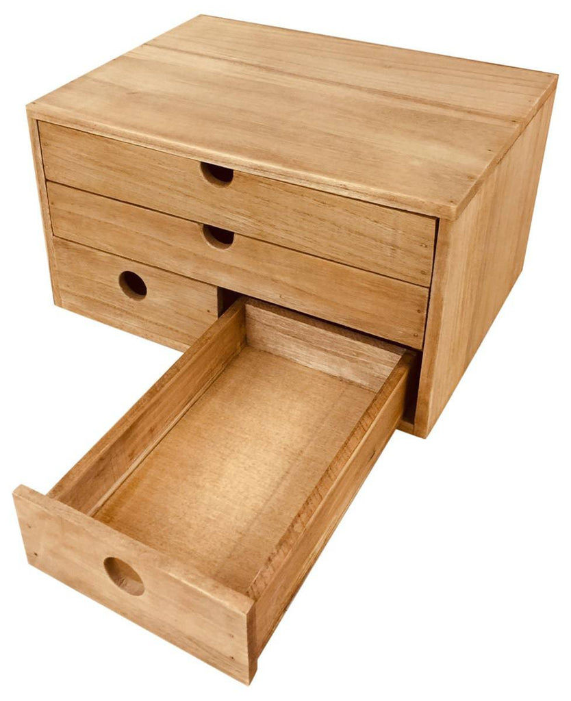 Rustic Solid Wood Storage Organizer 33cm - Price Crash Furniture