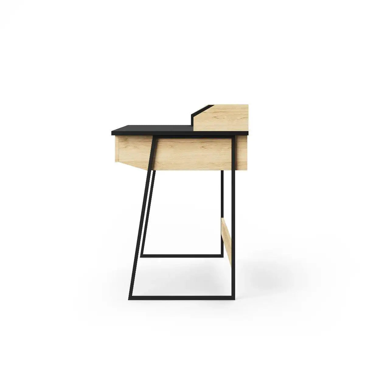 Salisbury Desk in Oak and Black by Alphason - Price Crash Furniture