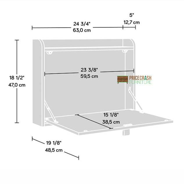 Teknik Avon Leather Handled Wall Desk - Price Crash Furniture