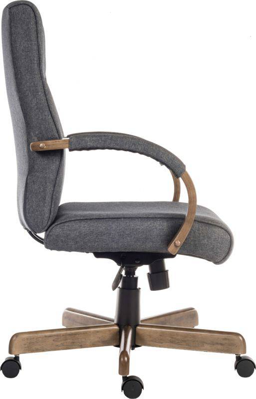 Teknik Grayson Fabric Executive Office Chair in Grey - Price Crash Furniture