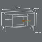 Teknik Hampstead Park Double Pedestal Desk - Price Crash Furniture
