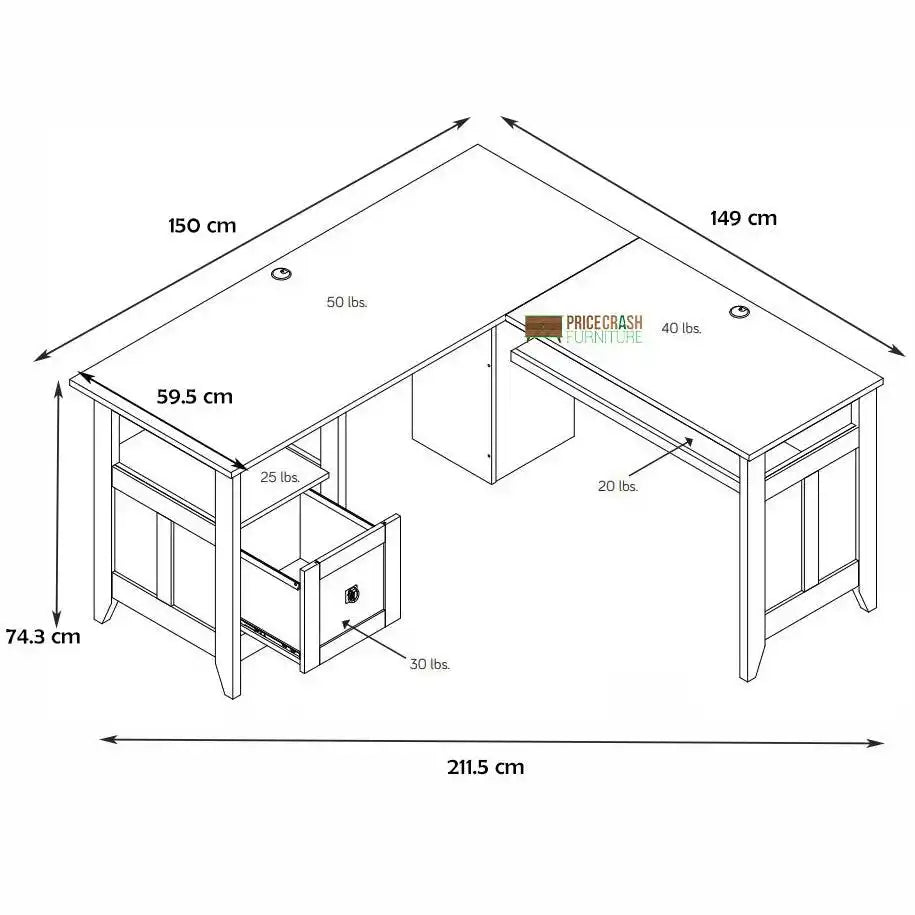 Teknik Home Study L-Shaped Desk - Price Crash Furniture