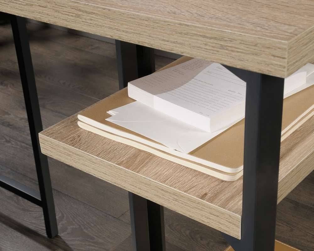 Teknik Industrial Style Bench L-Shaped Desk in Charter Oak - Price Crash Furniture