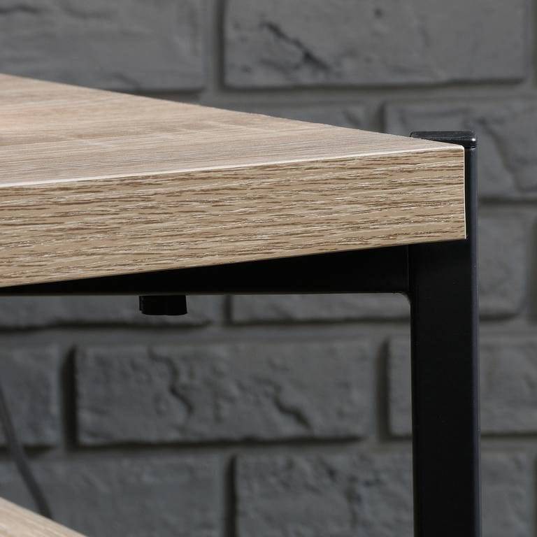 Teknik Industrial Style Chunky Bench Desk in Charter Oak - Price Crash Furniture