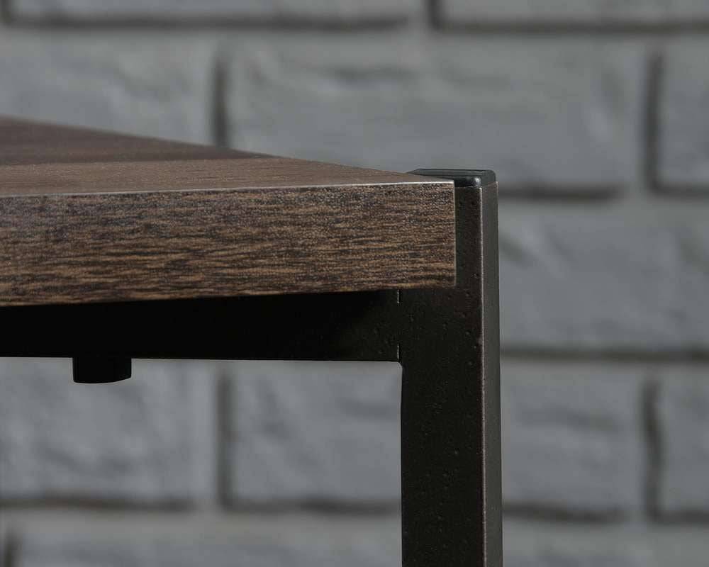 Teknik Industrial Style Chunky Bench Desk in Smoked Oak - Price Crash Furniture