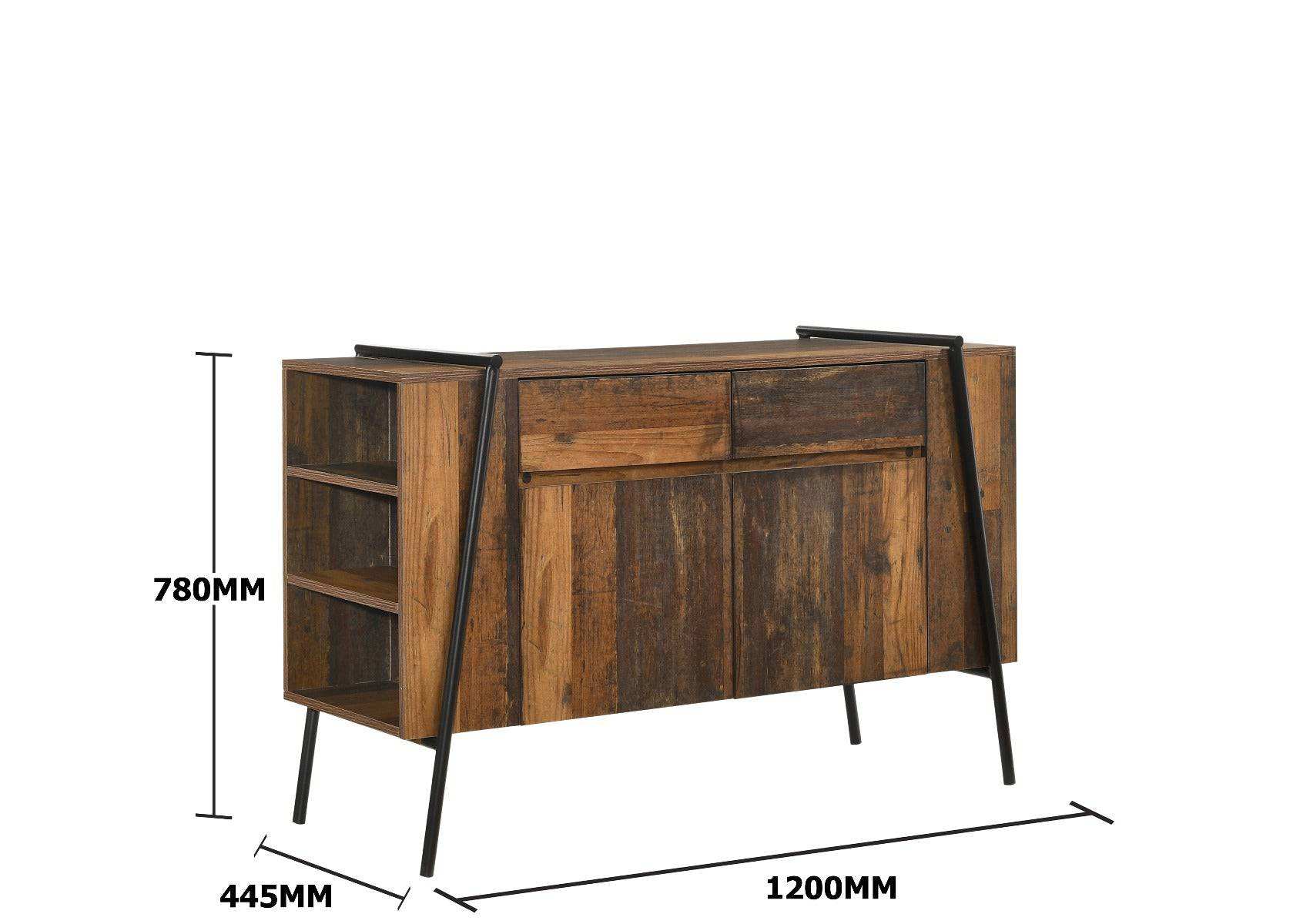 Abbey Sideboard with 2 Doors & 2 Drawers by TAD - Price Crash Furniture