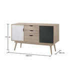 Alford Sideboard in Sonoma Oak and Grey by TAD - Price Crash Furniture