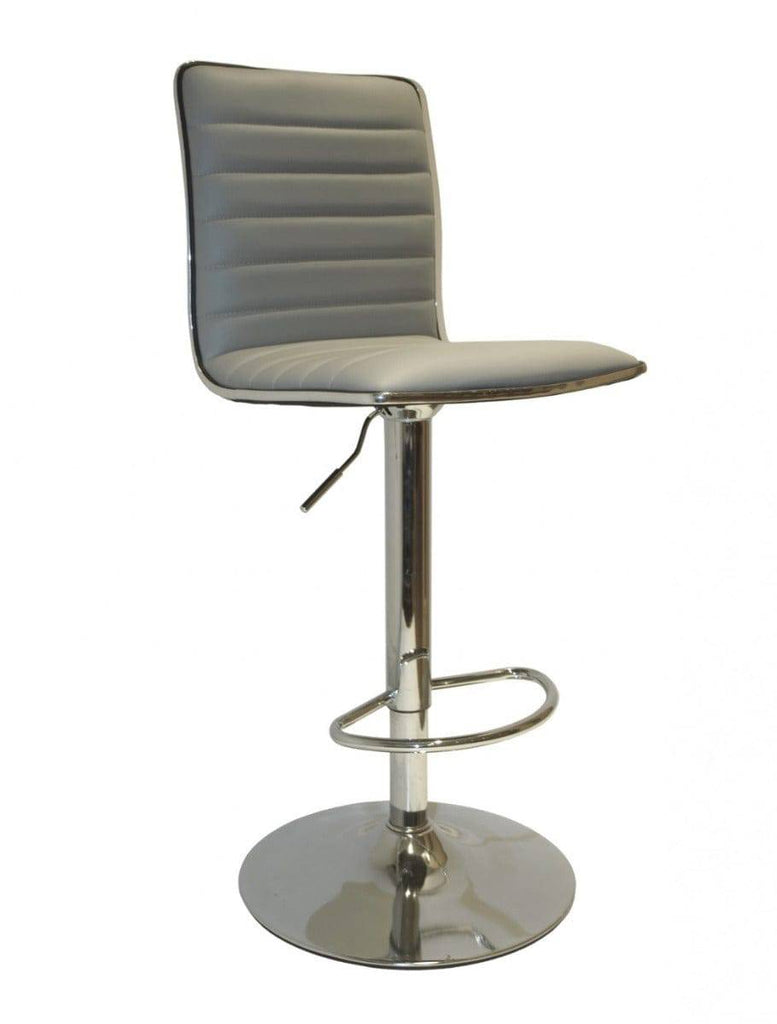 Alphason Colby High Back PU Barstool in Grey - Price Crash Furniture