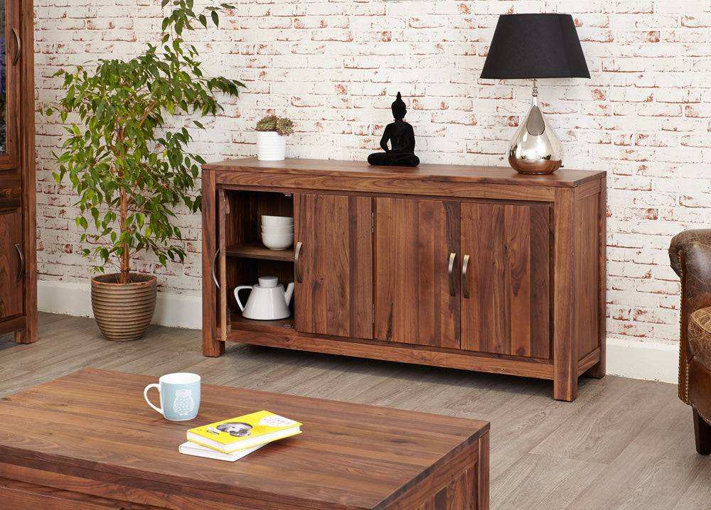 Baumhaus Mayan Walnut Hidden Home Office - CWC06A - Price Crash Furniture