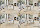 Baumhaus Signature Grey Square Extending Dining Table - Price Crash Furniture