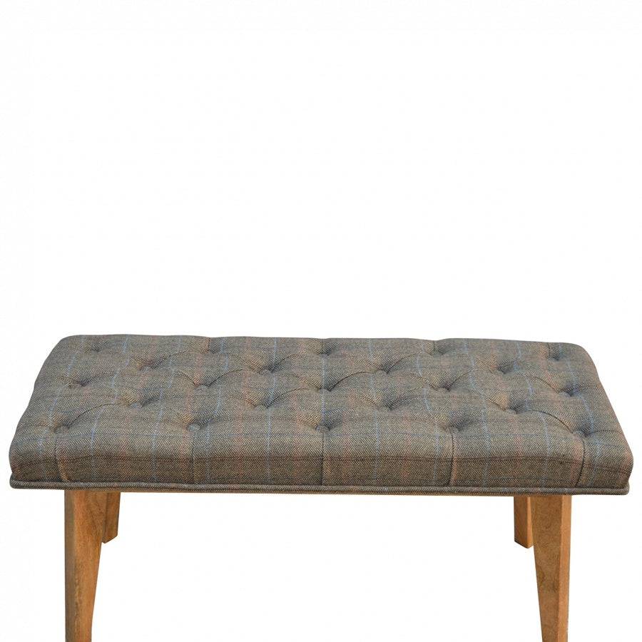 Bench Upholstered In Multi Tweed - Price Crash Furniture
