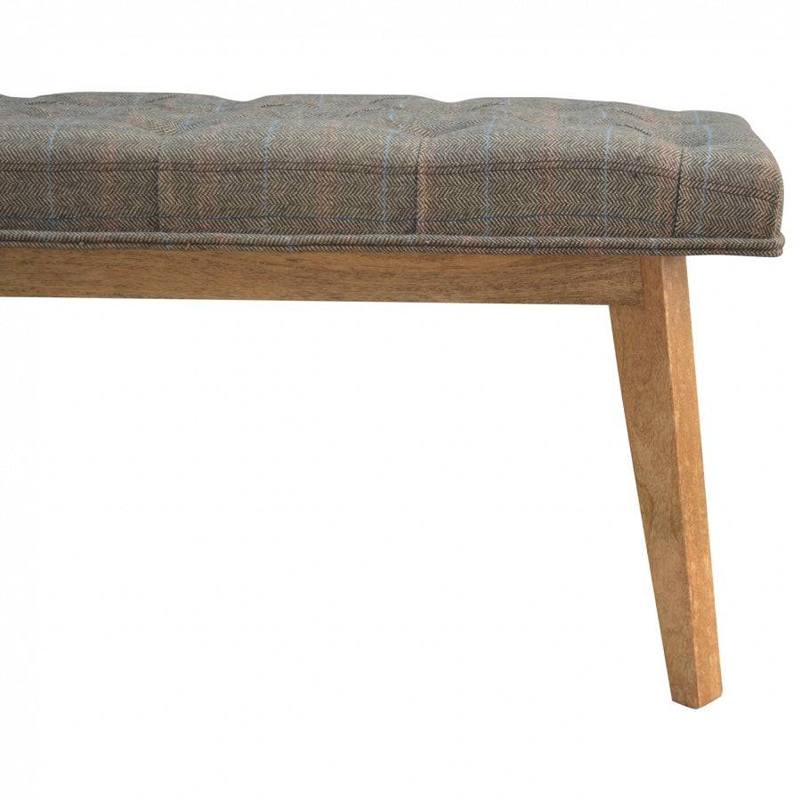 Bench Upholstered In Multi Tweed - Price Crash Furniture