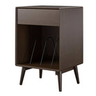 Brittany Turntable Stand in Walnut by Dorel Novogratz - Price Crash Furniture