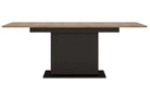 Brolo Extending Dining Table 160-200cm Walnut And Dark Panel Finish - Price Crash Furniture