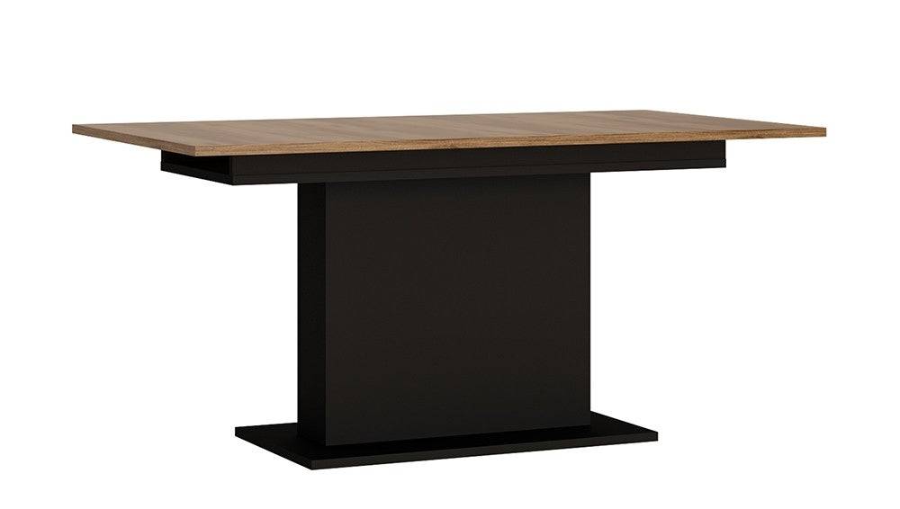 Brolo Extending Dining Table 160-200cm Walnut And Dark Panel Finish - Price Crash Furniture
