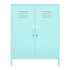 Cache 2 Door Metal Locker Accent Cabinet in Mint by Dorel Novogratz - Price Crash Furniture