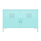 Cache 2 Door Metal Locker Accent Cabinet Short in Mint by Dorel Novogratz - Price Crash Furniture