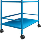 Cache Metal Rolling Cart Drinks Trolley in Blue by Dorel Novogratz - Price Crash Furniture