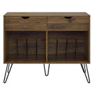 Concord 2 Drawer Turntable Bookcase Unit in Walnut by Dorel - Price Crash Furniture