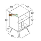 Concord Turntable Stand Bookcase in Walnut by Dorel - Price Crash Furniture