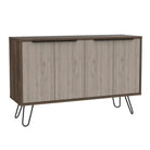 Core Nevada Large 4 Door Sideboard in Grey & Smoked Oak Effect - Price Crash Furniture