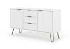 Core Products Augusta Medium Sideboard 2 Doors 3 Drawers in White - Price Crash Furniture