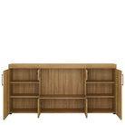 Cortina 4 Door Wide Glazed Sideboard In Grandson Oak - Price Crash Furniture