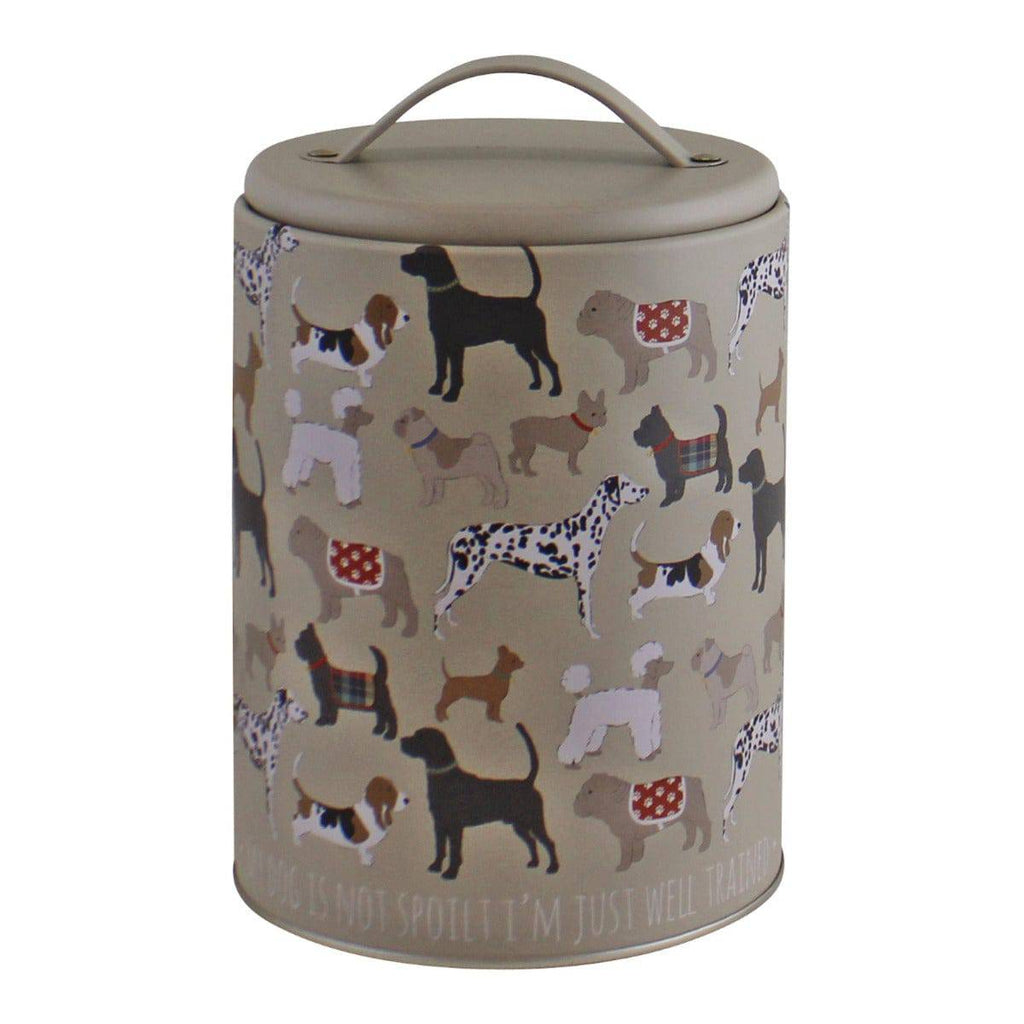 Dog Print Storage Tin, 16.5cm - Price Crash Furniture