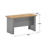 Lisbon 3 piece grey dining set: 120cm table, 2 benches - Price Crash Furniture