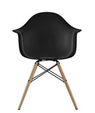 Mid-Century Modern Single Moulded Armchair in Black by Dorel - Price Crash Furniture