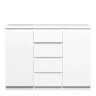 Naia Sideboard 4 Drawers 2 Doors in White High Gloss - Price Crash Furniture