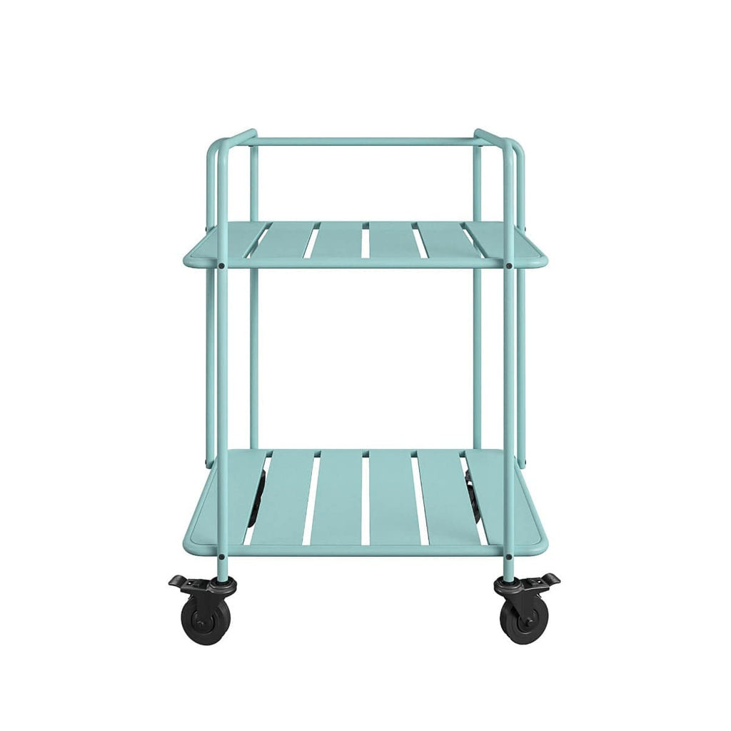 Novogratz Penelope Serving Cart in Aqua - Indoor/Outdoor - Price Crash Furniture