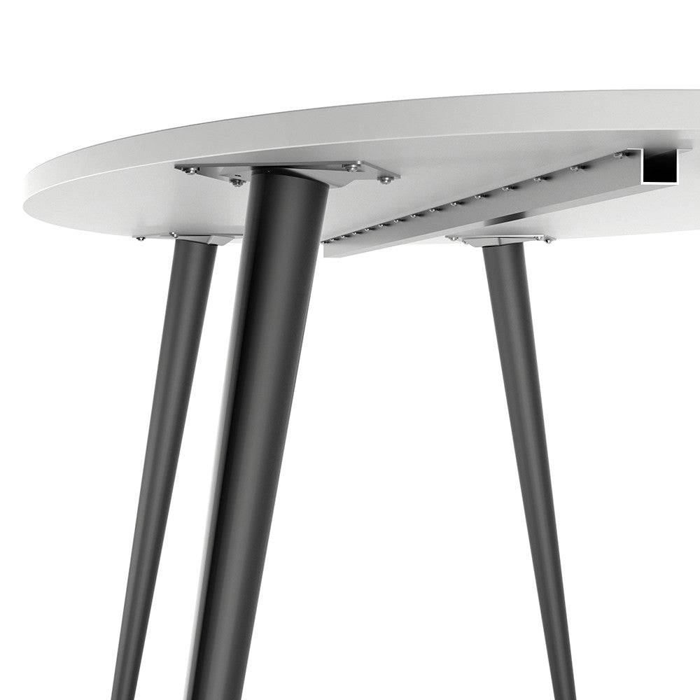 Oslo Dining Table - Large (160cm) in White and Black Matt - Price Crash Furniture