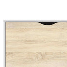 Oslo Shoe Cabinet 3 Drawers in White and Oak - Price Crash Furniture