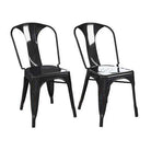 Pair of Finn Metal Dining Chairs in Black by Dorel - Price Crash Furniture