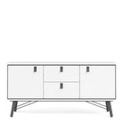Ry Sideboard 2 Doors + 2 Drawers in Matt White - Price Crash Furniture