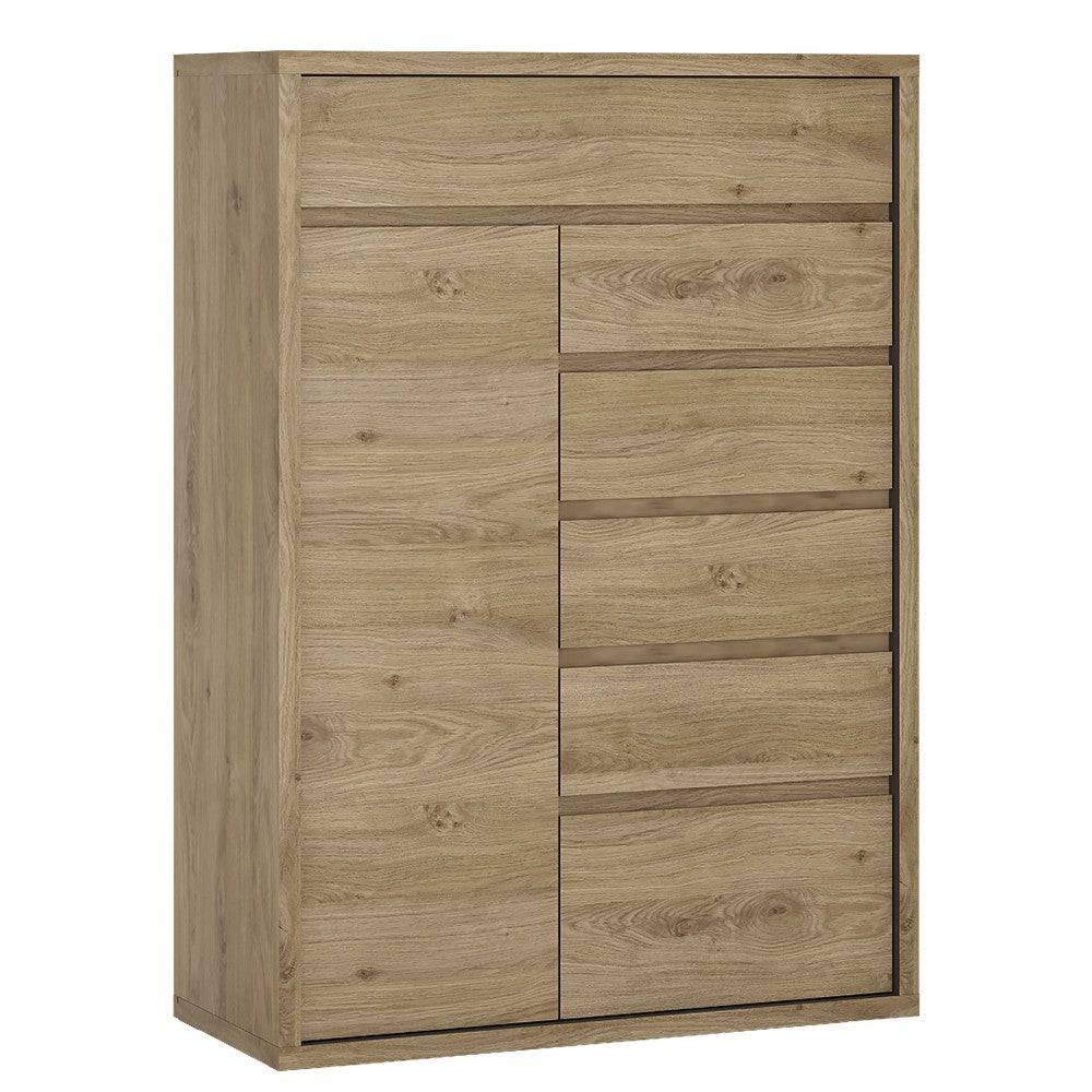 Shetland 1 Door 6 Drawer Cupboard - Price Crash Furniture