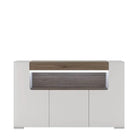 Toronto 3 Door Sideboard With Open Shelving (inc. Plexi Lighting) - Price Crash Furniture