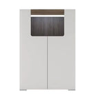 Toronto Low 2 Door Cabinet With Open Shelf (inc. Plexi Lighting) - Price Crash Furniture