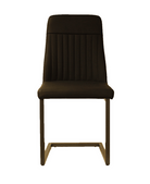 Vintage Black Leather Dining Chair (Pack of Two) - Price Crash Furniture