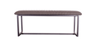 Vintage Grey Leather Dining Bench - Price Crash Furniture