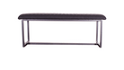 Vintage Styled Black PU Leather Dining Bench - Price Crash Furniture