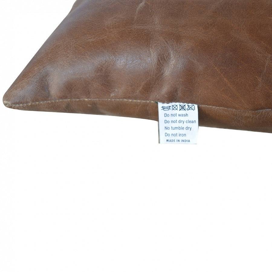 45x45cm Real Buffalo Hide Leather Cushion - Price Crash Furniture