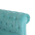 Aqua Velvet Chesterfield Armchair - Price Crash Furniture