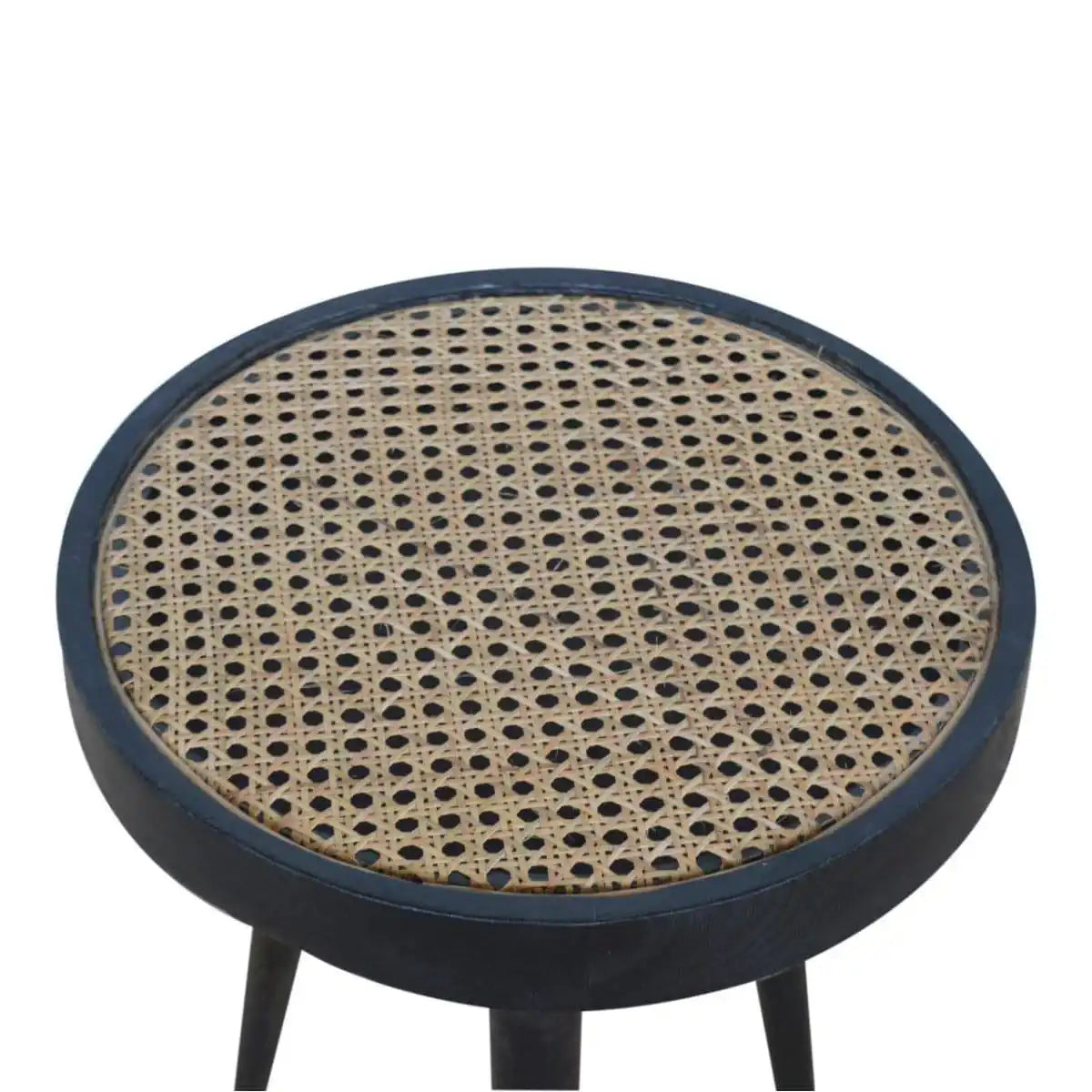 Carbon Black Rattan End Table - Price Crash Furniture